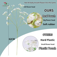 HH Vente en gros de fleurs artificielles de gypsophile blanches, faites à la main, effet naturel, pour la remise des diplômes