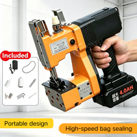 Machine à coudre portative sans fil pour sacs tissés, 2.6AH 4.0AH, avec batterie au lithium et coupe-fil automatique, scelleuse de sacs portable