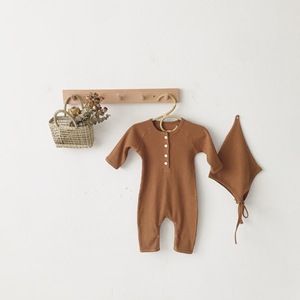 Ensemble Bébé Fille Garçon 2022 en Coton Côtelé – Vêtements Nouveau-né, Barboteuses Tricotées Côtelées pour Bébé - Product Image 3