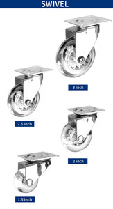 Hochwertiger Großhandel Designed Shopping Carts und Möbel anwendungen PU-Lenk rollen - Product Image 4