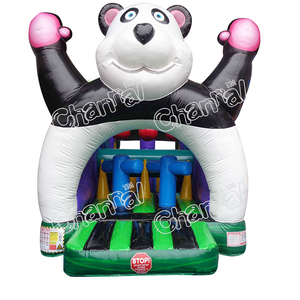 Comercial inflable Adventure Park Slide Bouncer Combo Panda Themed PVC carrera de obstáculos inflable para parques de trampolín - Product Image 2
