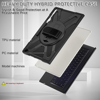 Casing Tablet Gaya Bisnis Kompatibel dengan Keyboard Bluetooth untuk Samsung Galaxy Tab S9 Ultra X910 14.6 Inci
