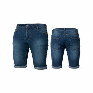 Summer Wholesale Bulk <b>Men's</b> <b>Jeans</b> <b>Shorts</b> Denim Fabric Oversized Fit Vintage <b>Men</b> <b>Jeans</b> <b>Shorts</b> Reasonable Price Custom Logo - Product Image 1