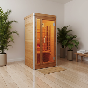 Sauna a Infrarossi in Legno Massello di Hemlock per 1 Persona, Vendita Diretta dalla Fabbrica, Ideale per Appartamenti - Product Image 3
