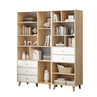 Étagères modulaires en bois blanc industriel, 2 pièces, réglables, porte-livre de chine