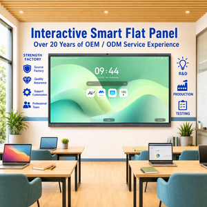 Интерактивная умная доска 65/75/86/98/110 дюймов, Ultra HD 4K, с прямой LED-подсветкой, плоский дисплей «все в одном», камера 48 МП, 50 точек касания - Product Image 1