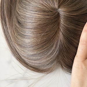 Protesi Capillare Personalizzata in <span class=keywords><strong>Capelli</strong></span> Umani con Base Sottile Trasparente in PU e Nodi Invertiti per Donne con Perdita di <span class=keywords><strong>Capelli</strong></span> - Product Image 3