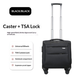 Small Lightweight Oxford Cloth Password <strong>Suitcase</strong> with Drawbar for High-Speed Rail <strong>Air</strong> Travel Women's 14inch 16inch Trolley Case - Product Image 2