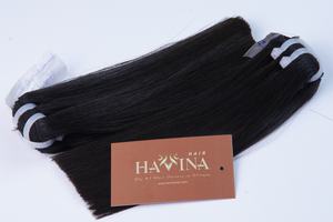 Cheveux vietnamiens noirs naturels 2x6 paquets de fermeture 12A grade un donneur pas d'extension de cheveux humains chimiques os tissage droit - Product Image 5