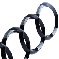 Emblema de 4 anillos ABS para capó delantero y maletero trasero de coche para Audi A3 A4 A5 A6 A7 A1 A2 Q2 Q3 Q4 Q5 Q7 Q8 TT S3 S4 S5 S6 S7