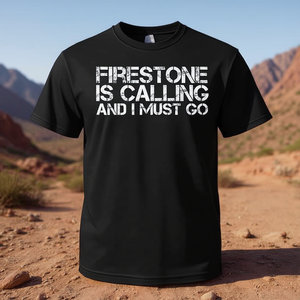 Camiseta Firestone Is Calling And I Must Go, color negro, unisex, talla para adultos - Product Image 3