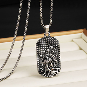 Collar de Acero de Titanio con 12 Constelaciones, Cadena Clásica para Hombre y Mujer - Product Image 4