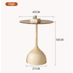 Set di Tavolini da Caffè Moderni e Minimalisti con Piano in Vetro e Struttura in Metallo, Funzionali e con Spazio di Archiviazione. Mobili per Soggiorno. Decorare - Product Image 5