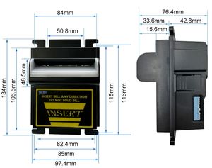 QIQU TOP TB74 sans empileur distributeur automatique compétence poisson jeu Machine accepter la monnaie jamaïcaine tb74 facture accepteur - Product Image 1