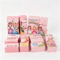Calendrier de l'Avent Princesse Personnalisé 24 Jours – Coffret Cadeau en Carton pour Enfants – Édition Spéciale Fêtes