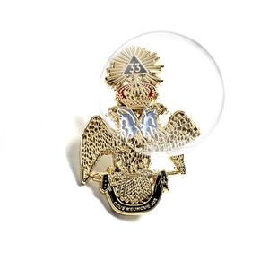 सजावट के लिए फैक्टरी कस्टम राजसोनिक सोने-प्लेटेड ईगल नरम तामचीनी लैपल पिन - Product Image 1