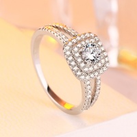 Bague Sun Star pour femme en argent sterling 925 plaqué rhodium, sertie de zircons blancs, tendance, pour fiançailles, mariage, fête, cadeau