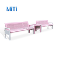 Nouvelle arrivée de bancs de court de tennis modernes en métal personnalisé bancs avec dossier chaises à baldaquin banc d'extérieur