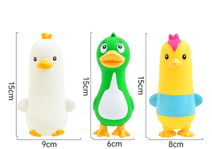 ألعاب مطاطية للحيوانات الأليفة نباح غريب يقف دجاج فم كبير بطة جوس لاتكس صوت عصية مقاومة للعض - Product Image 2