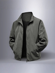 Wholesale Fall Men's Stand Collar Breathable Panels <strong>Windbreaker</strong> Lightweight Running Multi-sport Trim Jacket For Cycling Hiking - Product Image 4