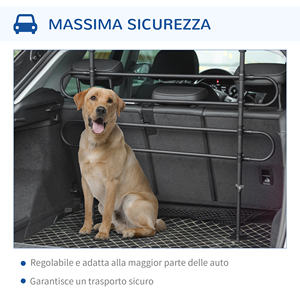 PawHut-Protector Ajustable Para Mascotas Se Adapta A Cualquier Coche Negro - Product Image 6