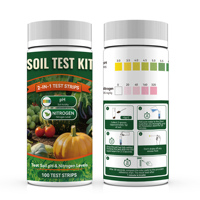 Bandelettes de test de sol haute précision 2-en-1 : Kit testeur de sol double pH et azote avec floculant pour le jardinage, l'agriculture et l'analyse des sols