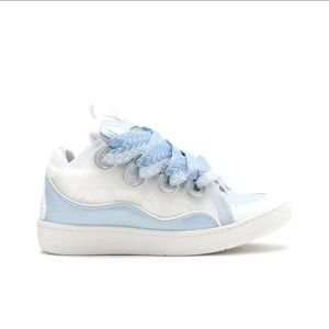 Ultima moda di lusso di alta qualità Lanvens <span class=keywords><strong>Sneakers</strong></span> per gli uomini delle donne Design classico in vera <span class=keywords><strong>pelle</strong></span> con rivestimento in maglia plantare in PVC - Product Image 3