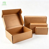 Boîte d'emballage plate personnalisée avec logo, pelliculage mat, recyclable, en carton, découpée, pliable, en kraft, pour expédition de chaussettes en fourrure et éponges