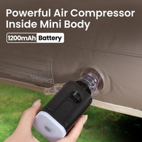 Pompe à air électrique sans fil portable avec manomètre numérique pour mini matelas pneumatique, flotteurs de piscine, bouées de natation (plastique)