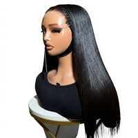 Peluca de Cabello Humano SDD 13x6 HD Lace, Pre-estilizada, Sin Pegamento, Cabello Virgen Negro Natural, Pelucas Frontales para Mujeres Negras