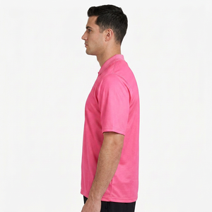 Camiseta de Fútbol Americano con Cuello en V para Hombre, Color Rosa, Absorbente de Humedad, Transpirable, Estampado Sublimado, 100% Poliéster, Manga Corta, Corte Regular - Product Image 3