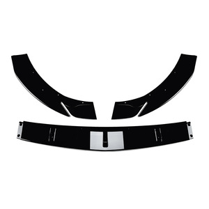 Mercedes-Benz CLA-Class Front Lip <b>Splitter</b> Piano Black Carbon Fiber Texture ABS 2023 Model Car Body Kit - Product Image 5