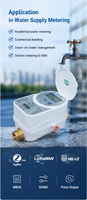 Compteur d'eau ultrasonique Tuya Zigbee avec vanne, application Smart Life, design moderne, écran LCD, DN20 DN25, batterie intégrée, pour la maison