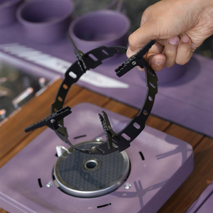 Estufa de Gas Portátil Morada de Moda para Acampar, Estufa de Butano Personalizada para Exteriores, Cocina a Prueba de Viento - Product Image 4
