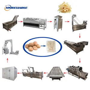 Linea di lavorazione delle patatine fritte congelate commerciali che frigge la macchina automatica delle patatine fritte di prezzo dell'attrezzatura del creatore delle patatine fritte