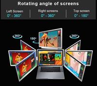 14-Inch Triple Screen Portable Monitor with Type-C FHD 1920x1200 IPS 100% SRGB for Coding Trading & Office Productivity