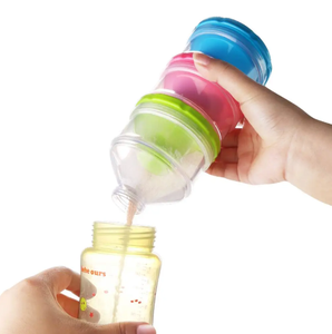 BPA-Free Non-Spill 3-Layer Baby Snack Storage Dispenser <b>Plastic</b> <b>Boxes</b> for Milk Powder Formula <b>Stacking</b> Container Case - Product Image 2