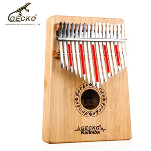 Gecko K17BA Kalimba מכירה חמה 17 קלידים פסנתר אגודל במבוק טבעי עם טון B כלי הקשה מוזיקה קלאסית חריטה ביד