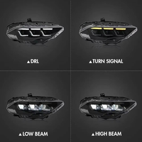 Ford Mustang 2015 bis 2017 Upgrade LED-Scheinwerfer Mit Tagfahrlicht Plug-and-Play Frontlichter Auto-Zubehör Scheinwerfer