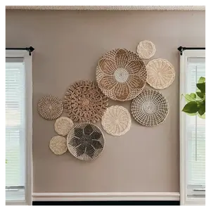 Seagrass-woven-wall-plate African Wall Plate Baskets Decorative Plates For Home Decor Wall