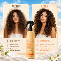 Spray réparateur capillaire biphasé à l'amande et au beurre de karité, ultra-hydratant, anti-frisottis, après-shampoissant sans rinçage, qualité supérieure, pour tous types de cheveux
