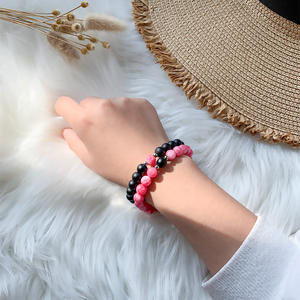 <span class=keywords><strong>Bracelets</strong></span> et breloques en pierre volcanique naturelle, bracelet magnétique pour <span class=keywords><strong>couple</strong></span>, pour lui et pour elle - Product Image 3