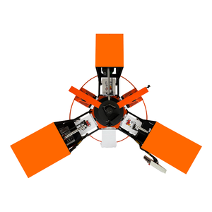 रोटरी कैरोसेल स्वचालित न्यूमेटिक हीट प्रेस मशीन 40x50 सेमी 6-स्टेशन ऑटो फेल्ड, ऑटो पुल - Product Image 4