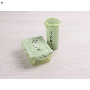 Scatola pranzo rettangolare in plastica con bottiglia di <span class=keywords><strong>acqua</strong></span> rotonda set <span class=keywords><strong>per</strong></span> bambino sigillato bento box water cup set - Product Image 2