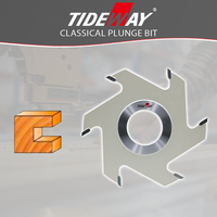 Kepala Pemotong Rebate CNC Tideway 6 Flutes TCT Carbide untuk Bingkai Pintu & Cetakan Kabinet, Peralatan Pertukangan Kayu OEM/ODM Baja Paduan HRC93