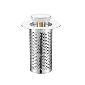 Filtro de desagüe de acero inoxidable para el hogar, cocina, baño, fregadero, atrapa cabellos, tapón de desagüe, filtro antiolores, núcleo desplegable. - Product Image 2