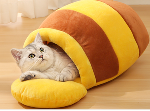 Hot-selling Cat <strong>Bed</strong> Cave Honey Pot <strong>Shape</strong> Cat <strong>Sofa</strong> <strong>Bed</strong> Cat Sleeping <strong>Bed</strong> for Four Seasons - Product Image 2