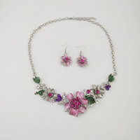 Vente flash - Ensemble de bijoux de mariage américain tendance, boucles d'oreilles et collier classiques en cristal et strass, pour fiançailles et fêtes