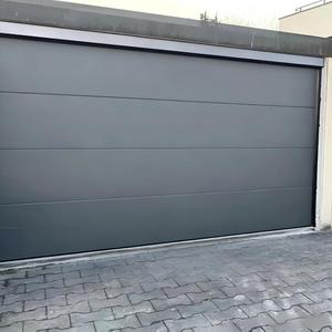 <span class=keywords><strong>Porte</strong></span> de garage sectionnelle moderne en aluminium brun avec fenêtres transparentes, <span class=keywords><strong>porte</strong></span> de garage pour villa - Product Image 3