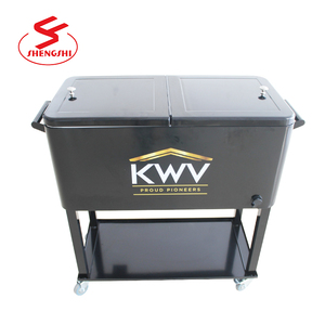 Carrito Enfriador de Bebidas Portátil con Ruedas para Exteriores, Capacidad de 80 Cuartos, Nevera Móvil para Patio, Caja de Hielo para Bebidas, Carrito Enfriador de Cerveza - Product Image 5